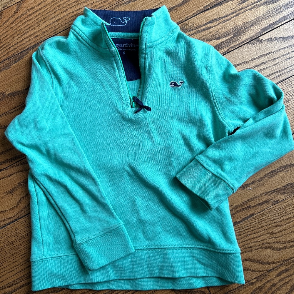 Vineyard vines 3/4 zip size 6